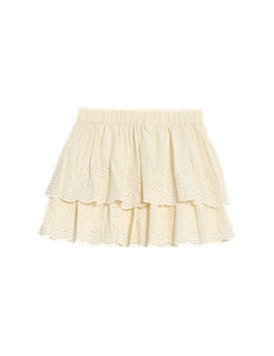 Pure Cotton Tiered Skirt