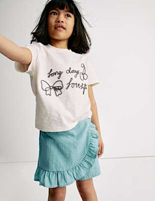 Pure Cotton Wrap Skort (2-8 Yrs)