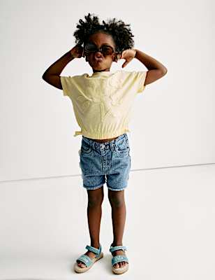 Mom Denim Shorts (2-8 Yrs)