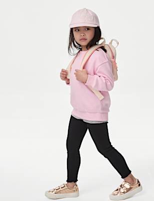 Cotton Rich Ribbed Leggings (2-8 Yrs)