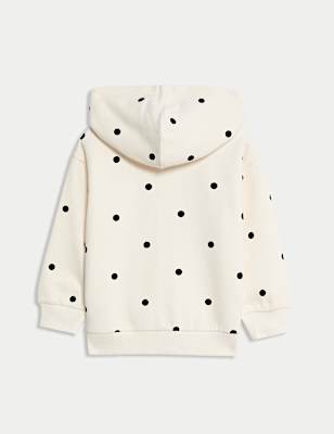 Cotton Rich Polka Dot Hoodie (2-8 Yrs)