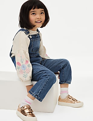 2pc Denim Dungaree and Sweatshirt Outfit (2-8 Yrs)