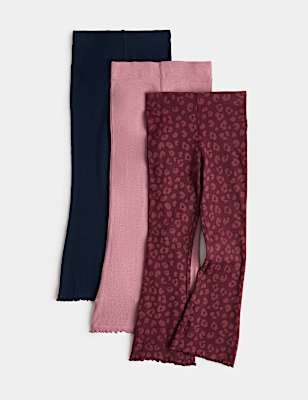 3 Pack Animal Print Kickflare Leggings (2-10 Yrs)
