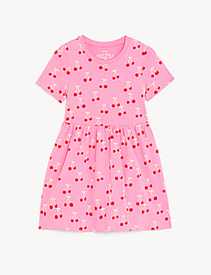 Pure Cotton Printed Round Neck Dress