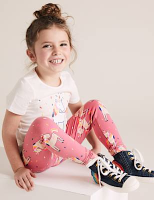 Cotton Unicorn Leggings (2-7 Yrs)