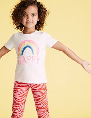 Pure Cotton Happy T-Shirt (2-7 Yrs)