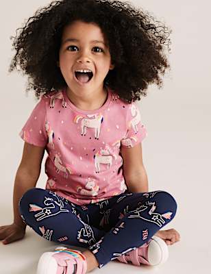 Pure Cotton Unicorn Print T-Shirt (2-7 Yrs)