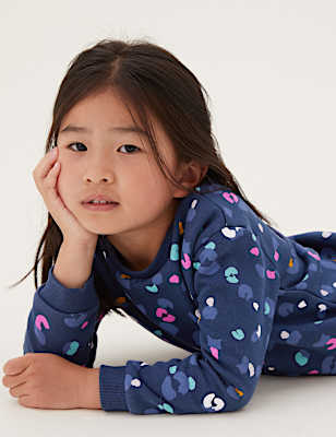 Cotton Rich Leopard Print Sweatshirt (2-7 Yrs)