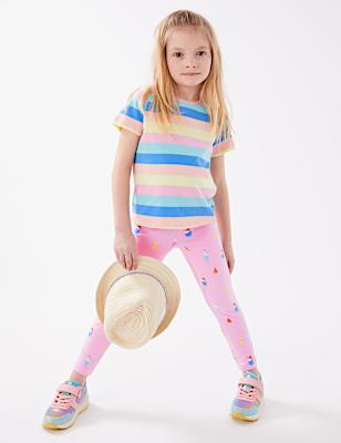 Cotton Rich Ice Cream Print Leggings (2-7 Yrs)