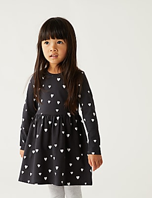 Pure Cotton Heart Print Dress