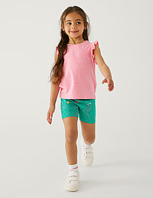 Cotton Rich Flamingo Print Cycling Shorts