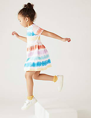 Pure Cotton Tie Dye Dress (2-8 Yrs)