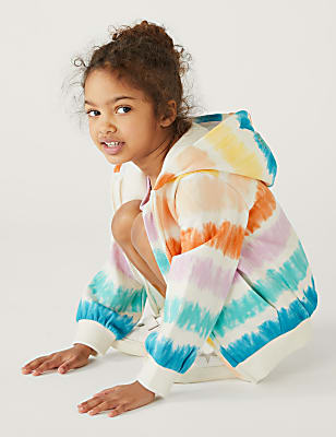 Cotton Rich Tie Dye Zip Hoodie (2-8 Yrs)
