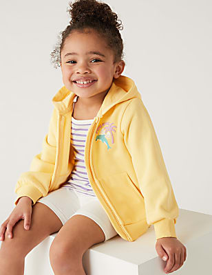 Cotton Rich Dolphin Zip Hoodie (2-8 Yrs)