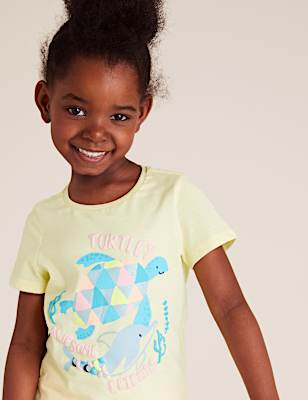 Pure Cotton Dolphin T-Shirt (2-7 Yrs)