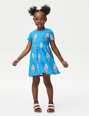 Pure Cotton Printed Dress (2-8 Yrs)