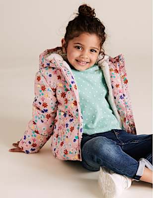 Stormwear™ Padded Floral Print Coat (2-7 Yrs)