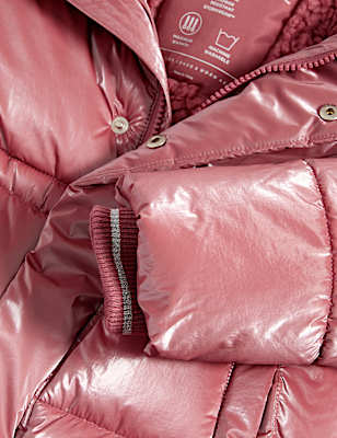 Metallic Waisted Hooded Parka (2-8 Yrs)
