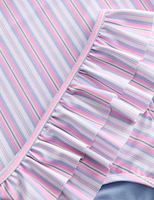 2 Piece Stripe Frill Swim Set (2-8 Yrs)