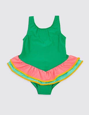 Colour Block Frill Swimsuit (3 Months - 7 Years)
