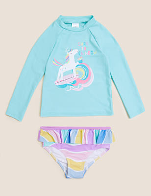 2pc Unicorn Rash Vest Set (2-7 Yrs)