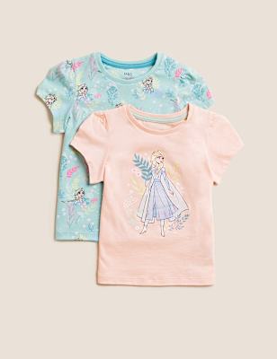 2pk Pure Cotton Frozen&trade; T-Shirts (2-7 Yrs)