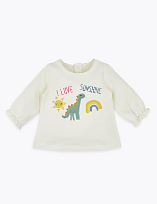 Cotton I Love Sunshine Slogan Sweatshirt (0-3 Yrs)