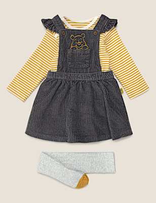 3 Piece Cotton Rich Winnie the Pooh & Friends&trade; Outfit (0-3 Yrs)