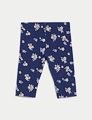 Cotton Rich Floral Leggings (0-3 Yrs)