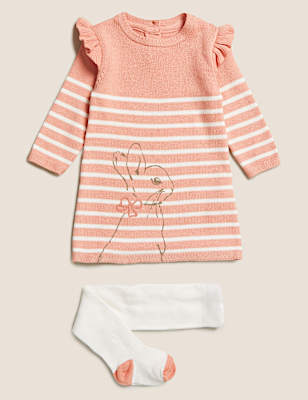 2pc Pure Cotton Peter Rabbit&trade; Knitted Dress