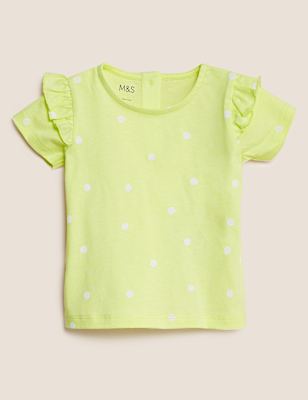 Pure Cotton Polka Dot T-Shirt (0-3 Yrs)