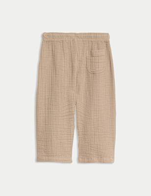 Pure Cotton Paperbag Trousers (0-3 Yrs)