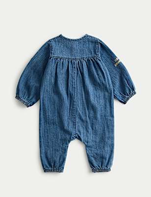 Cotton Modal Blend Denim All in One (0-3 Yrs)