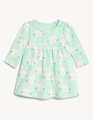 Cotton Rich Bunny Print Dress