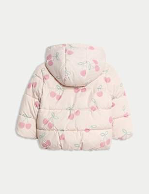Cherry Padded Hooded Lightweight Coat (0-3 Yrs)