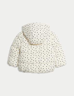 Spotted Padded Hooded Lightweight Coat (0-3 Yrs)