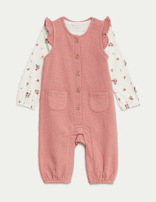 2pc Cotton Rich Floral Outfit (0-3 Yrs)