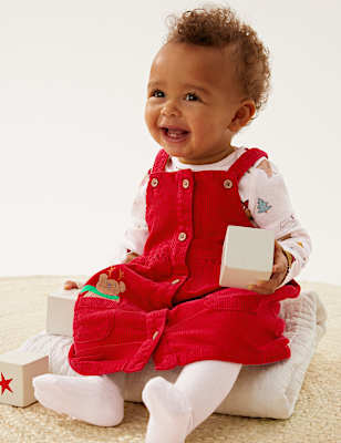 3pc Cotton Rich Bear Print Outfit