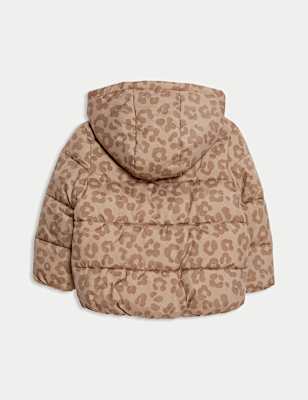 Animal Print Lightweight Padded Coat (0-3 Yrs)