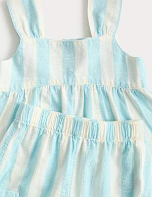 2 Piece Pure Cotton Striped Top & Trousers (0-5 Yrs)
