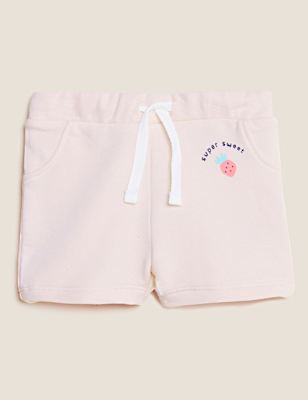Cotton Rich Super Sweet Slogan Shorts (0-3 Yrs)
