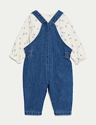 2pc Pure Cotton Floral Outfit (0-3 Yrs)