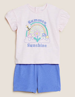 2pc Pure Cotton Shorts & T-Shirt Outfit (0-3 Yrs)