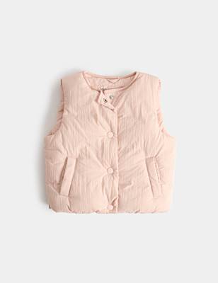 Plain Round Neck Padded Gilet (0-5 Yrs)