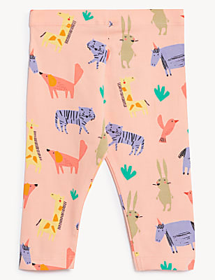 Cotton Rich Animal Print Leggings