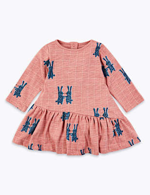 Cotton Bunny Print Dress