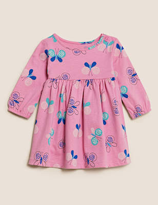 Pure Cotton Butterfly Print Dress