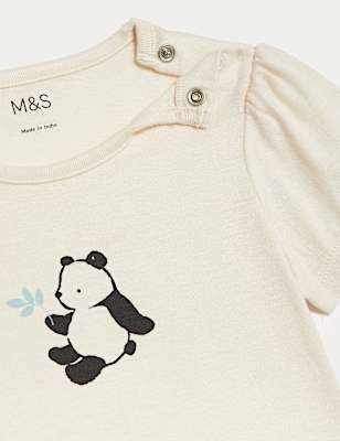 Pure Cotton Panda Top (0-3 Yrs)