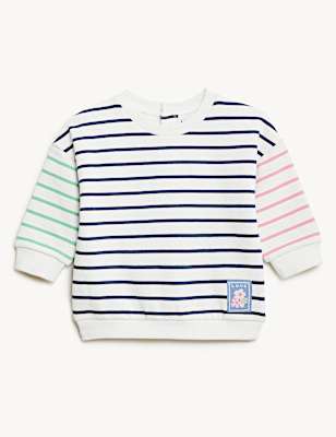 Cotton Rich Striped Sweater