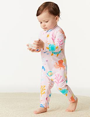 Sealife Long Sleeve Swimsuit & Hat Set